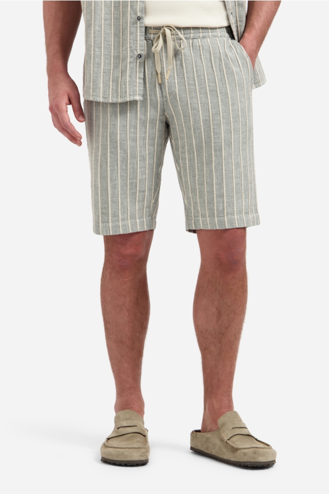 NO-EXCESS zand heren korte broek | Model vooraanzicht