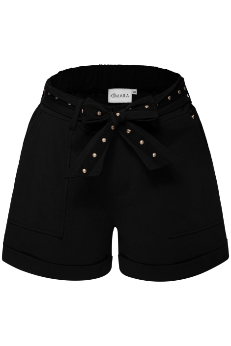 Kimara zwarte dames korte broek | Vooraanzicht