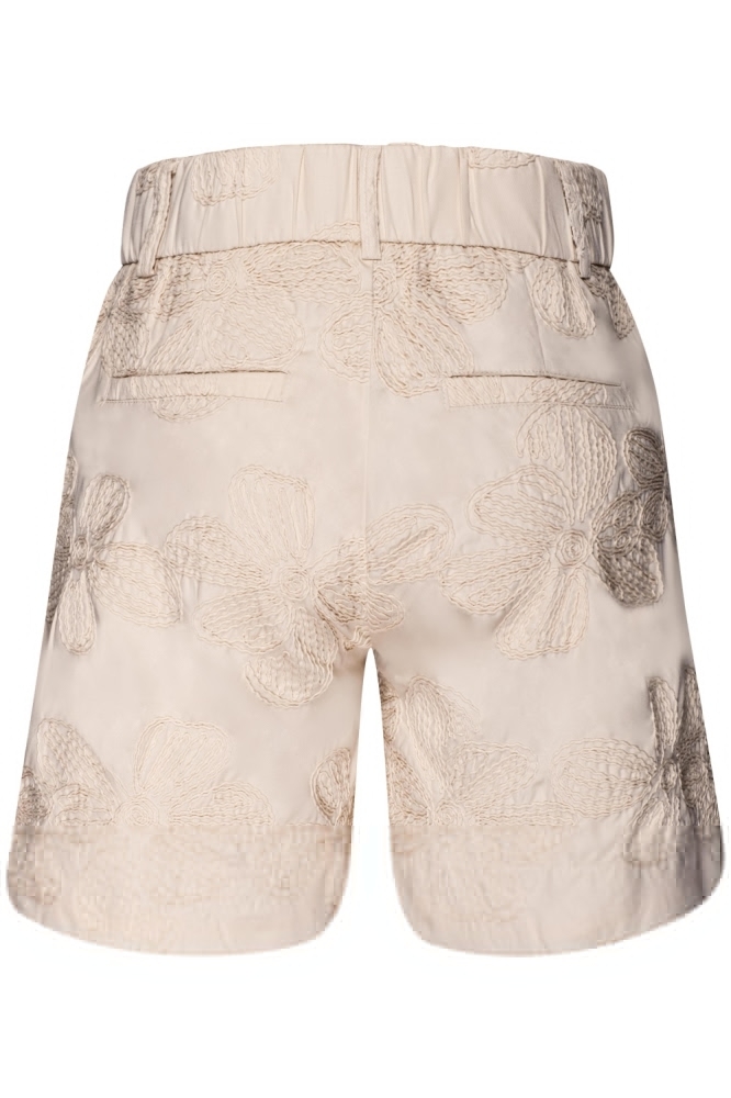 Kimara beige dames korte broek | Achteraanzicht