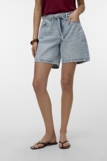 Vero Moda Broek VMWIEN MR BELT SHORTS MIX GA NOOS 10341837 LIGHT BLUE DENIM
