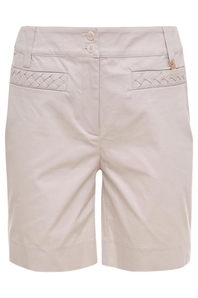 Zizo beige dames korte broek | Vooraanzicht