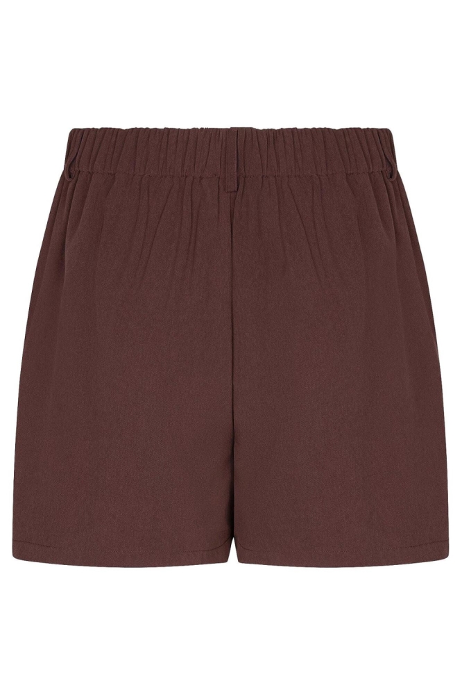 Ydence bruine dames korte broek | Achteraanzicht
