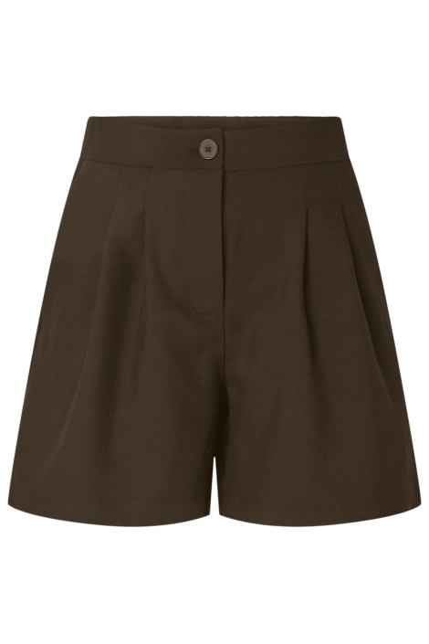 Pieces bruine dames korte broek | Vooraanzicht