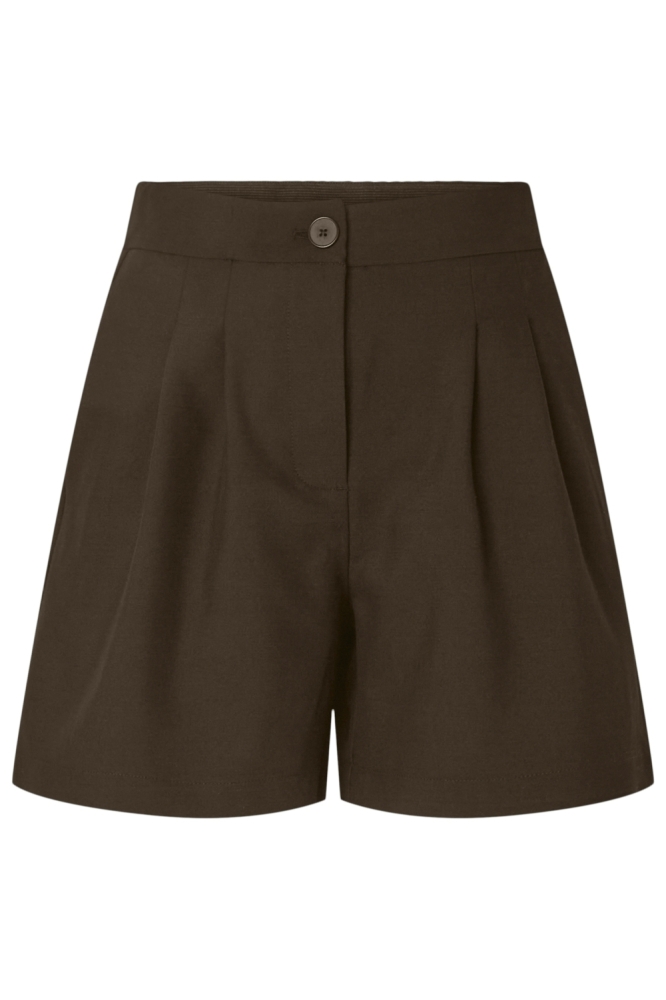 Pieces bruine dames korte broek | Vooraanzicht
