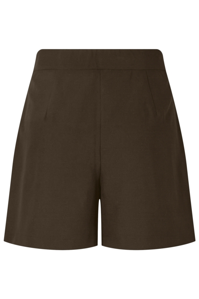 Pieces bruine dames korte broek | Achteraanzicht