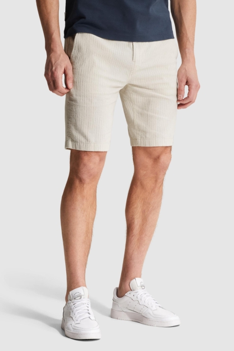 Cast Iron ecru heren korte broek | Model zijaanzicht