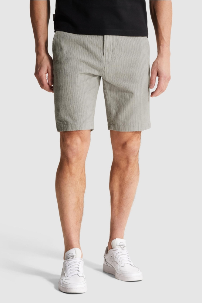 Cast Iron blauwe heren korte broek | Model vooraanzicht
