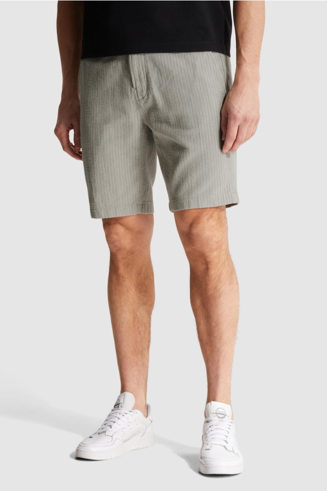 Cast Iron blauwe heren korte broek | Model vooraanzicht