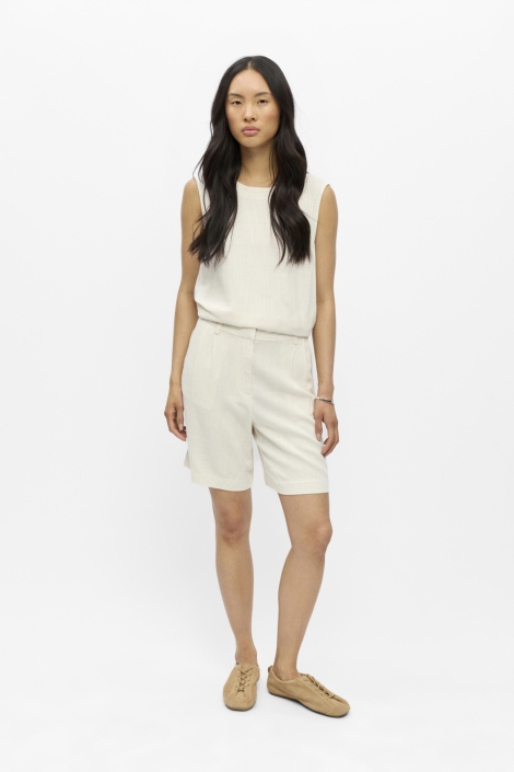 Object beige dames korte broek | Model