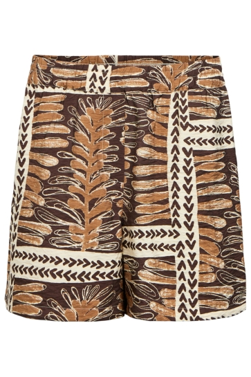Object Broek OBJSHELLY HW SHORTS 145 23049056 Toasted Coconut/Birch-seal brown