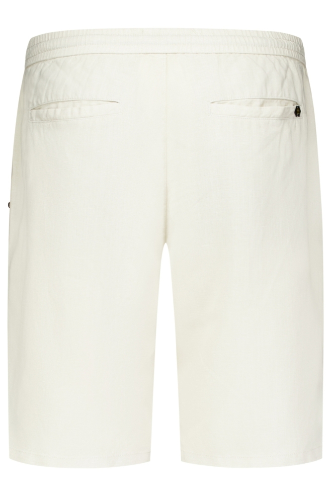 NO-EXCESS ecru heren korte broek | Achteraanzicht