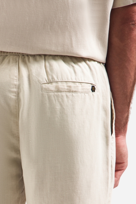 NO-EXCESS ecru heren korte broek | Close up