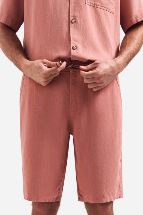 NO-EXCESS roze heren korte broek | Model vooraanzicht