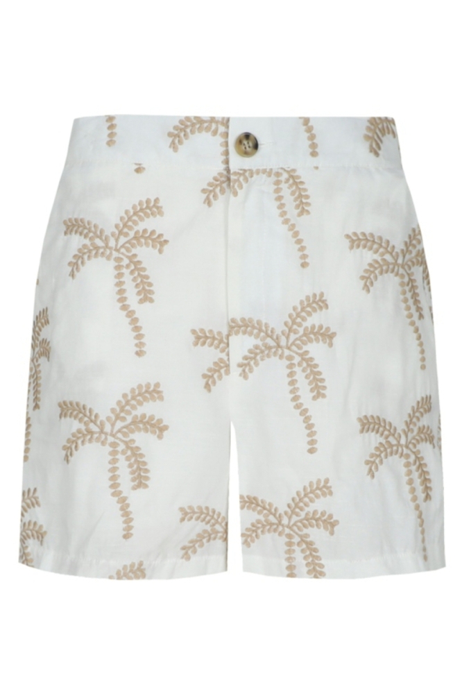 C&S The Label beige dames korte broek | Vooraanzicht