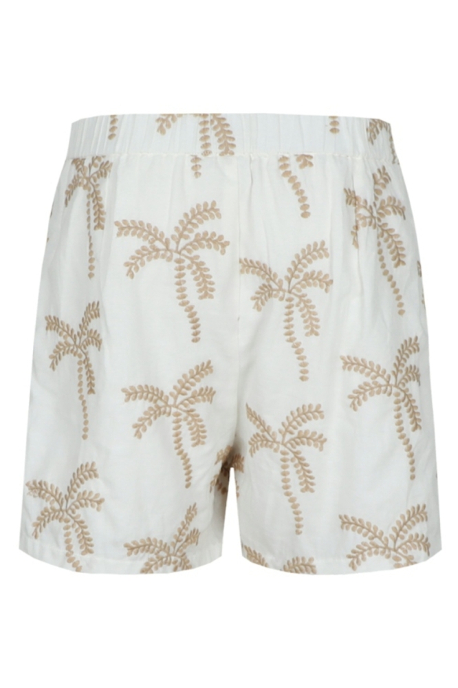 C&S The Label beige dames korte broek | Achteraanzicht
