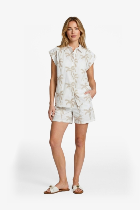 C&S The Label beige dames korte broek | Model