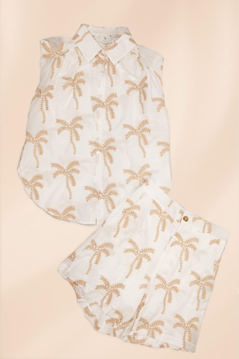 C&S The Label beige dames korte broek | Unique Selling Point