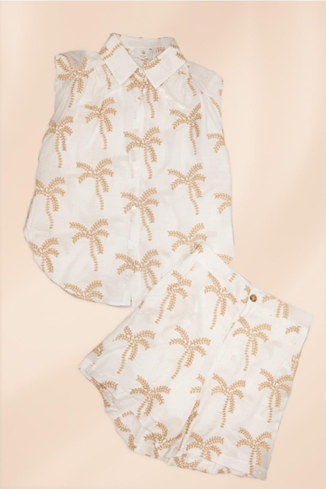 C&S The Label beige dames korte broek | Unique Selling Point
