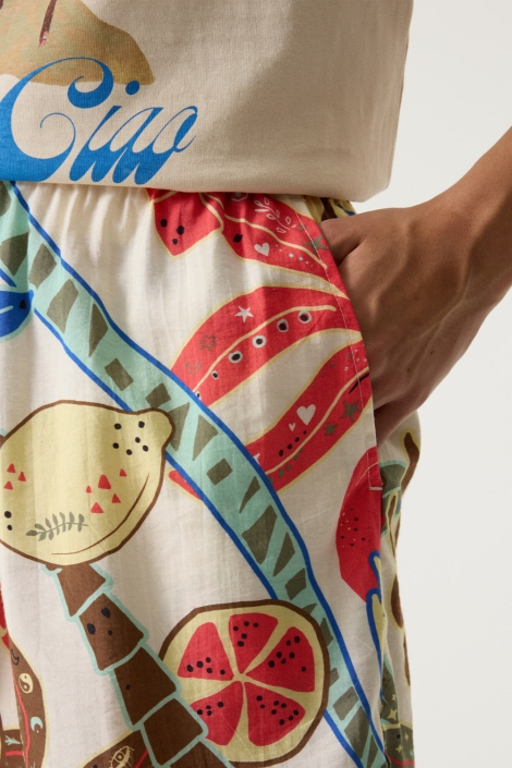 Garcia beige dames korte broek | Close up