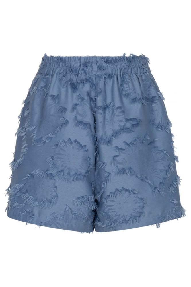 Studio Amaya blauwe dames korte broek | Achteraanzicht