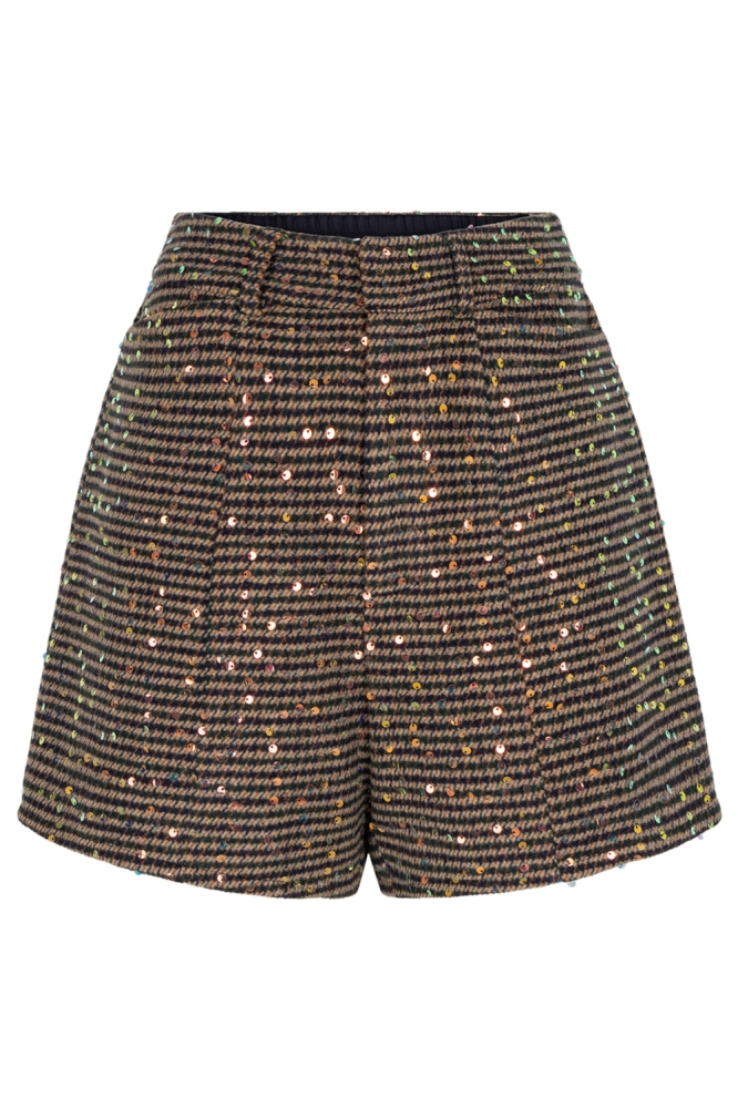 Studio Amaya groene dames korte broek | Vooraanzicht