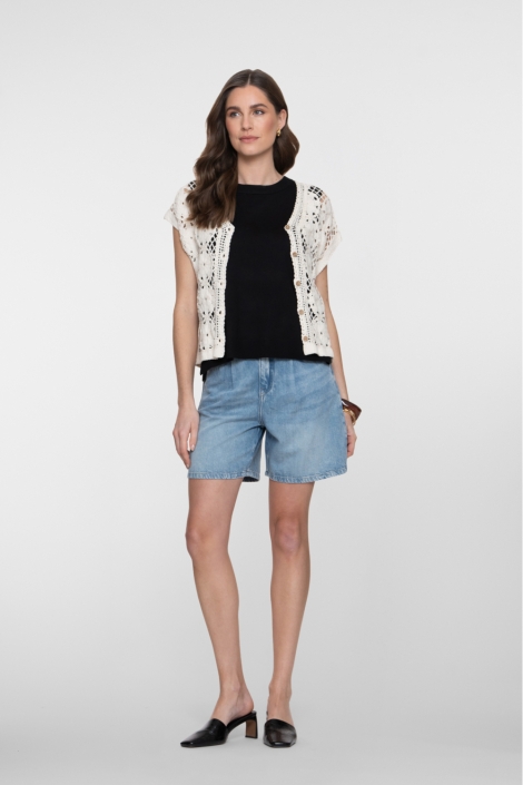 Geisha blauwe dames korte broek | Model