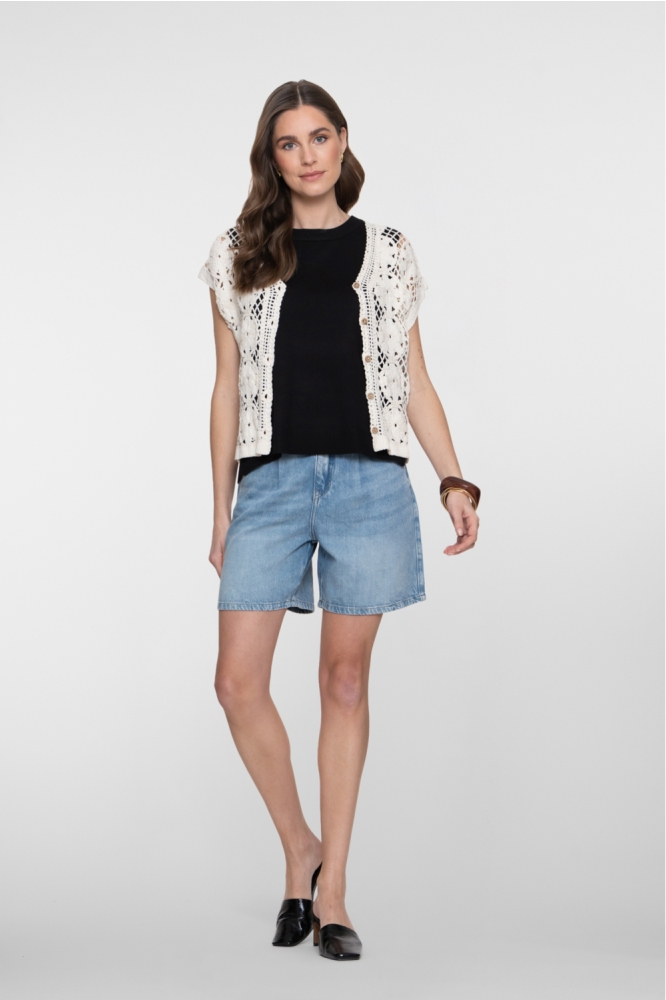 Geisha blauwe dames korte broek | Model
