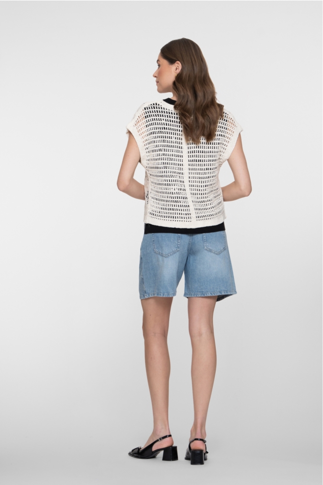 Geisha blauwe dames korte broek | Model