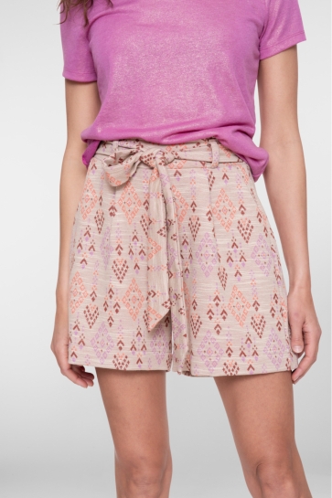 Geisha Korte broek SHORT MET AZTEC PRINT 61214 20 Sand