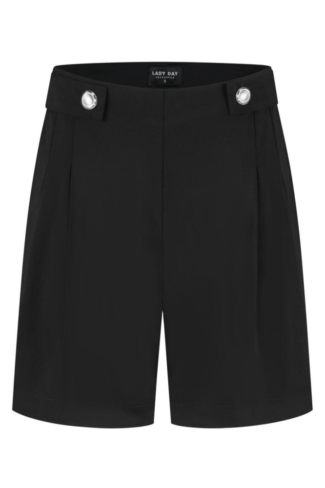 Lady Day zwarte dames korte broek | Vooraanzicht