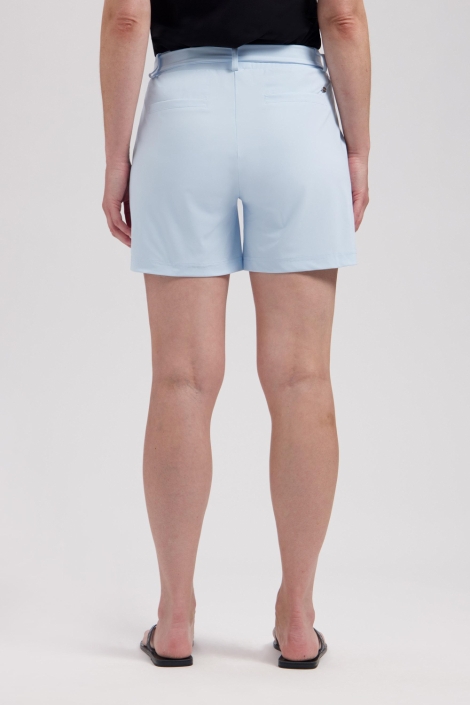 Lady Day blauwe dames korte broek | Model achteraanzicht