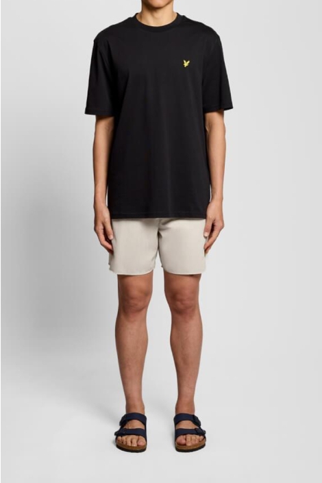 Lyle & Scott beige heren korte broek | Model vooraanzicht