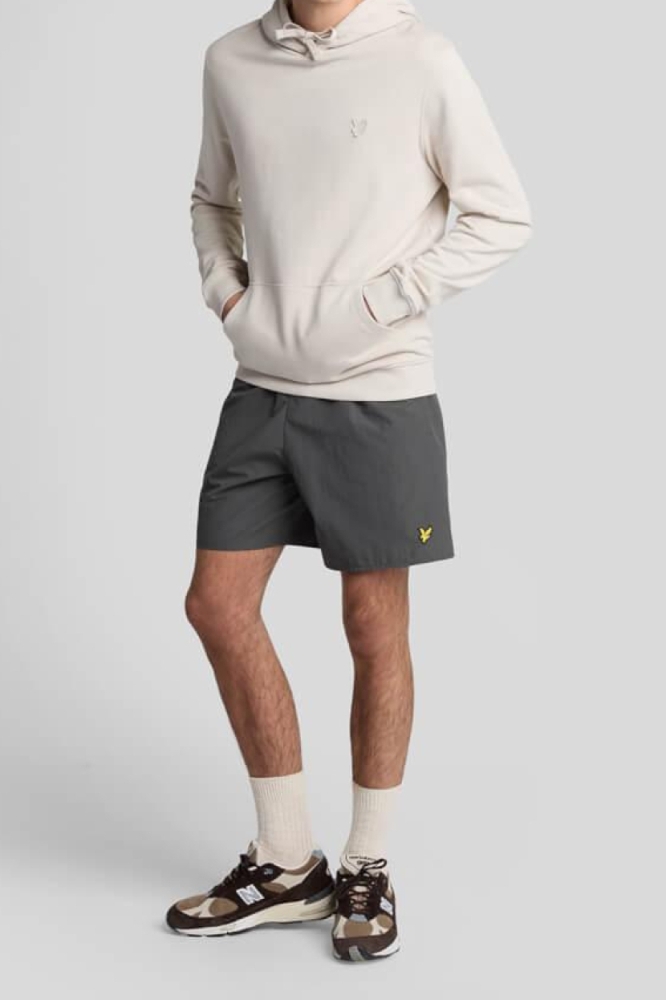 Lyle & Scott grijze heren korte broek | Vooraanzicht