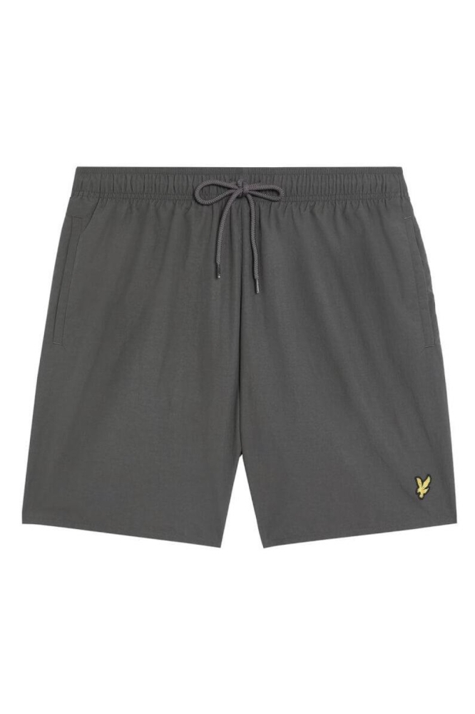 Lyle & Scott grijze heren korte broek | Achteraanzicht