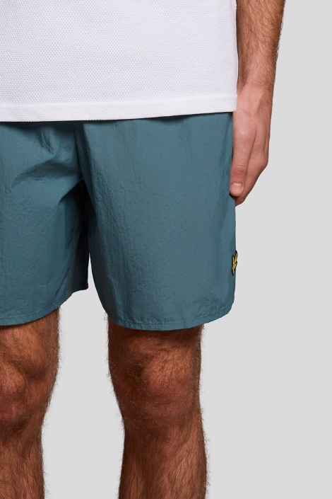 Lyle & Scott blauwe heren korte broek | Close up