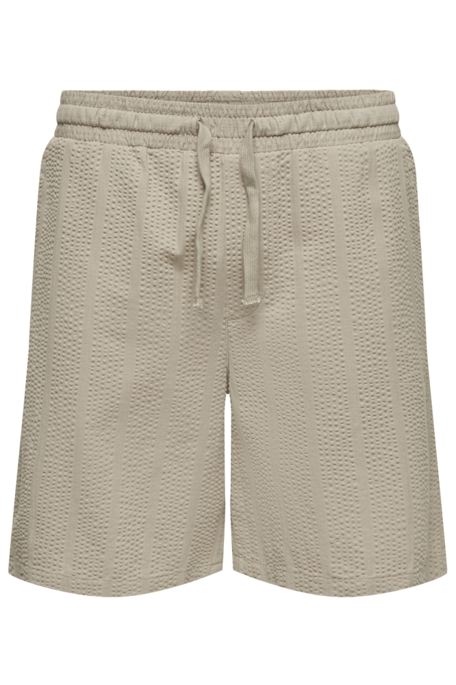 Only & Sons camel heren korte broek | Vooraanzicht