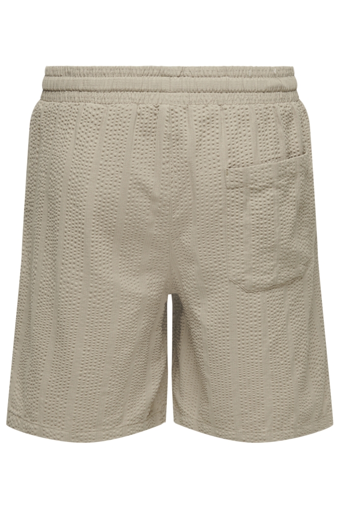 Only & Sons camel heren korte broek | Achteraanzicht