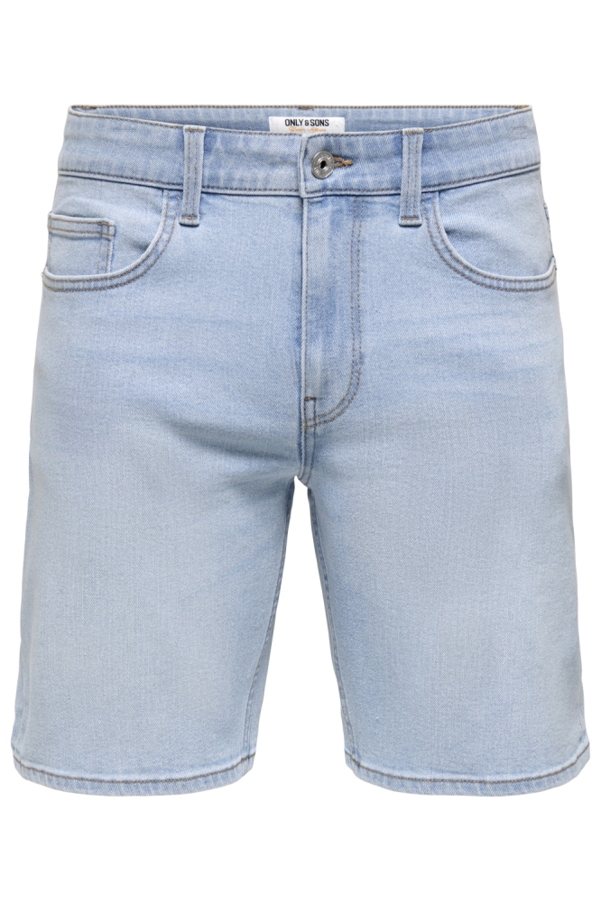 Only & Sons blauwe heren korte broek | Vooraanzicht