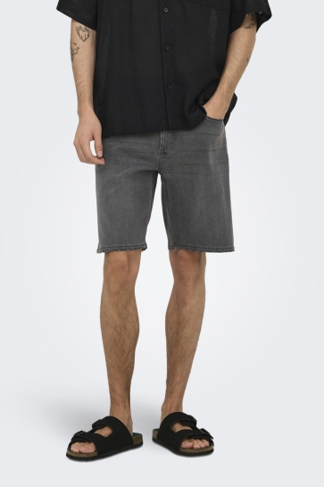 Only & Sons Korte broek ONSWEFT BOX PIM DNM SHORTS OTL 22037454 Medium Grey Denim