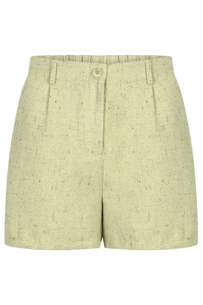 Ydence groene dames korte broek | Vooraanzicht