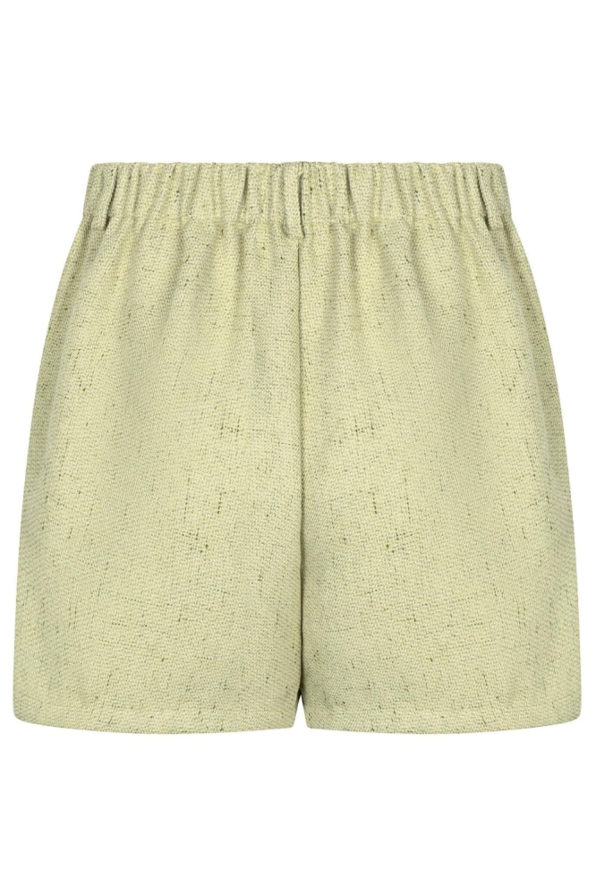 Ydence groene dames korte broek | Achteraanzicht
