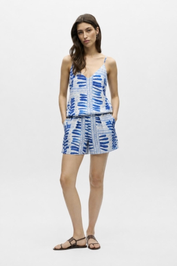 Object Broek OBJSHELLY HW SHORTS 145 23049056 Azure Blue/White-blue