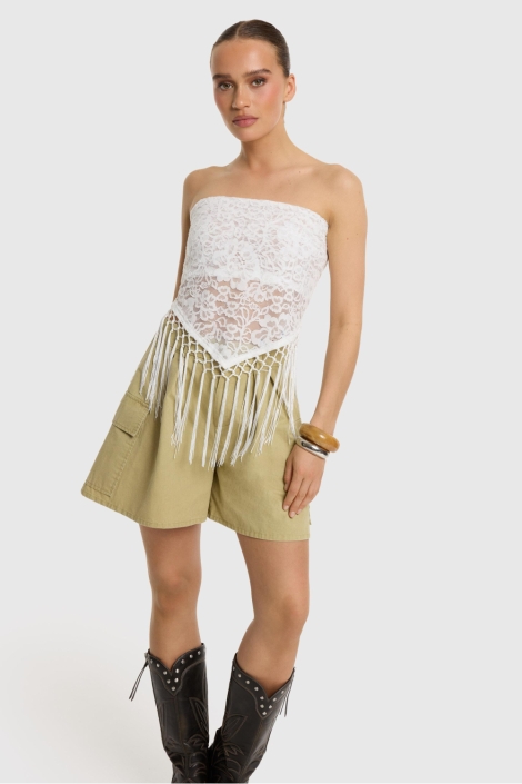 Refined Department groene dames korte broek | Model