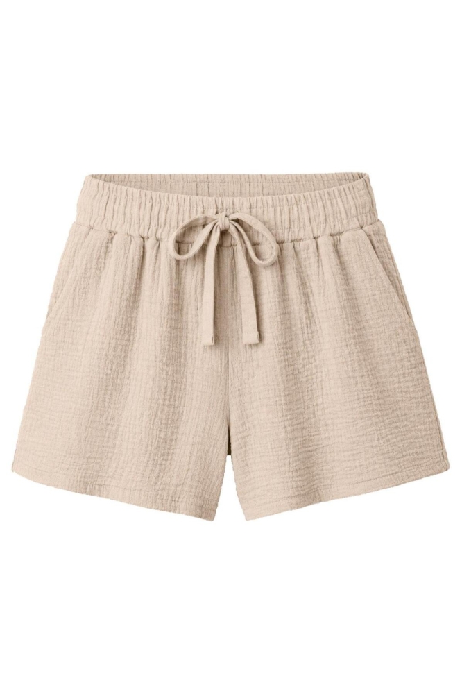 FOS Amsterdam beige dames korte broek | Vooraanzicht