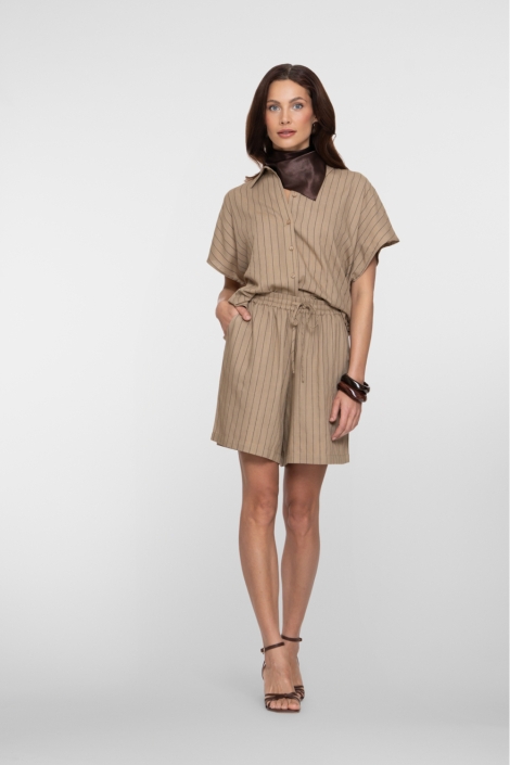 Geisha taupe dames korte broek | Model