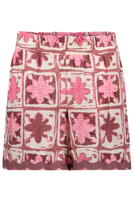 Geisha roze dames korte broek | Vooraanzicht