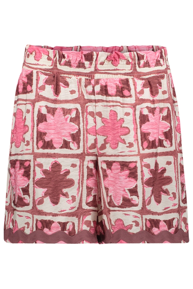 Geisha roze dames korte broek | Vooraanzicht