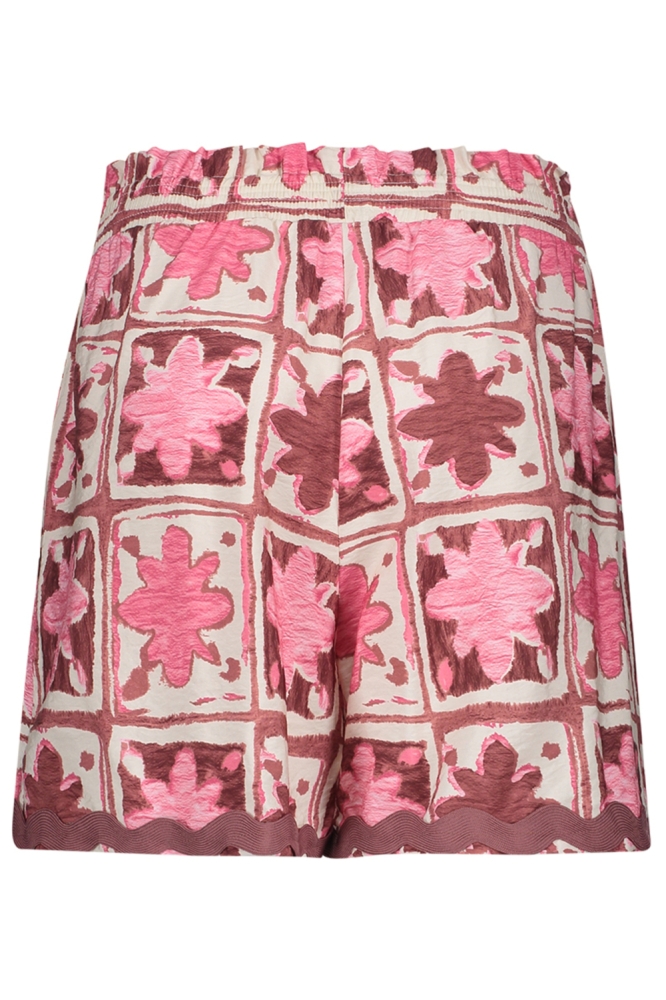 Geisha roze dames korte broek | Achteraanzicht