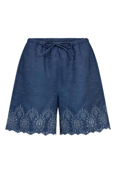 Freequent blauwe dames korte broek | Vooraanzicht