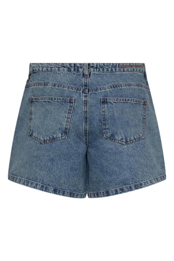 Freequent blauwe dames korte broek | Achteraanzicht